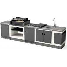 Barbacoa Modular con Parrilla de Acero Inoxidable Barbacoa Modular con Parrilla de Acero Inoxidable