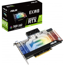 ASUS EKWB GeForce RTX 3090 24GB GDDR6X (PCIe 4.0, Memoria GDDR6X de 24 GB, HDMI 2.1, DisplayPort 1.4a, tecnología Auto-Extreme, Placa Trasera Protectora, diseño de Ranura única y Bloque de Agua EK®)