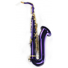 B-Flat Alto Saxofón Púrpura Pintura Oro Key 