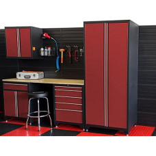 Banco de trabajo con cajonera para herramientas 