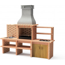 Barbacoa de Obra Prefabricada de Leña y Carbón Modelo Luxor Royal Barbacoa de Obra Prefabricada de Leña y Carbón Modelo Luxor Royal