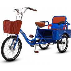 Bicicleta Tres Ruedas Triciclo Adultos 20 Pulgadas Asiento Ajustable