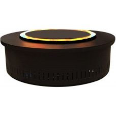  Chimenea eléctrica Al aire libre interior impermeable simulación chimenea eléctrica chimenea redonda incrustada 3d chimenea decorativa con control remoto y botones Chimenea 