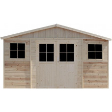 Cobertizo de Madera para jardín- Puerta con Cerradura Suelo TRATADO -A246x418x220cm 8m2 Cobertizo de Madera para jardín- Puerta con Cerradura Suelo TRATADO -A246x418x220cm 8m2