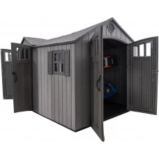 Cobertizo de jardín Lifetime 60351 TieDex 6 x 2,4 m, corte áspero, doble entrada Cobertizo de jardín Lifetime 60351 TieDex 6 x 2,4 m, corte áspero, doble entrada