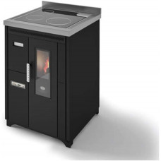 Cocina de pellet Nina 7,5 kW, placa de cocción metálica 