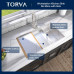 Torva - Fregadero de cocina de acero inoxidable de calibre 16 para fregadero de cocina de 22,86 cm de profundidad Torva - Fregadero de cocina de acero inoxidable de calibre 16 para fregadero de cocina de 22,86 cm de profundidad