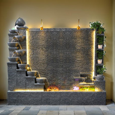 Fuente de rocalla al aire libre de 6.5 pies 