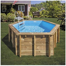 Gre Piscina Redonda Madera Lili 2 280X107 cm 800008 Gre Piscina Redonda Madera Lili 2 280X107 cm 800008