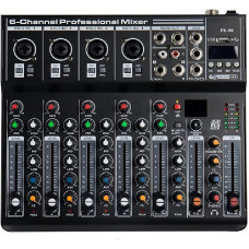 KKYKP Efecto digital Interfaz de mezclador de audio Audio Fk6 Bluetooth 