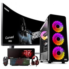 Megamania PC Gaming AMD Ryzen 7 3700X (8 Núcleos up to 4,4Ghz) | 16GB DDR4 | SSD 480GB | AMD Radeon RX 6600 XT 8GB GDDR6 | WiFi 1200 + Monitor LED Curvo 24" FullHD+ Kit Gaming Megamania PC Gaming AMD Ryzen 7 3700X (8 Núcleos up to 4,4Ghz) | 16GB DDR4 | SSD 480GB | AMD Radeon RX 6600 XT 8GB GDDR6 | WiFi 1200 + Monitor LED Curvo 24" FullHD+ Kit Gaming