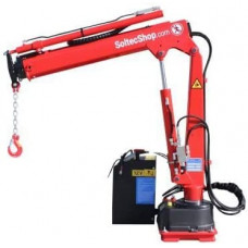 Mini grúa carga 200 kg para vehículos ligeros- 2 esfiles hidráulicos y motor hidráulico Mini grúa carga 200 kg para vehículos ligeros- 2 esfiles hidráulicos y motor hidráulico