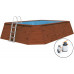 Piscina Madera Panelada K2O 345x255x107 cm Depuradora de Arena 3.028 L H con Escalera  