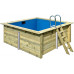 Piscina de madera rectangular de 3,50 x 3,20 x 1,24 m Piscina de madera rectangular de 3,50 x 3,20 x 1,24 m