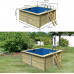 Piscina de madera rectangular de 3,50 x 3,20 x 1,24 m Piscina de madera rectangular de 3,50 x 3,20 x 1,24 m