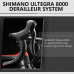 SAVADECK Bicicleta de Carretera de Fibra de Carbono Phantom 2.0 700C, Bicicleta de Carrera con Ultegra R8000 22-Velocidad Sistema 25C Neumáticos.Rojo,52cm 