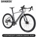 SAVADECK R11 Bicicleta Carbono Gravel de Carretera, 700CX40C con Shimano Sora R3000 Velocidad, Freno de Disco hidráulico Bicicleta 