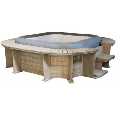 SPA Hinchable con Panelado de Madera K2O Seychelles para 4-6 Personas con Hydrojets 250x275x71 cm 