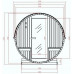 Sauna de exterior 189×220 cm finlandesa en forma de barril con estufa Harvia 