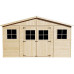 TIMBELA Casetas de Jardin M331 - Casa de Madera para Jardin - Caseta Jardin 418x320cm/12m2 - Cobertizo Jardin Exterior Natural - Taller de Jardín - Bicicleta, Almacenamiento de Herramientas TIMBELA Casetas de Jardin M331 - Casa de Madera para Jardin - Caseta Jardin 418x320cm/12m2 - Cobertizo Jardin Exterior Natural - Taller de Jardín - Bicicleta, Almacenamiento de Herramientas