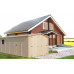 TIMBELA M102 Garaje Exterior de Madera - Garaje de Pino/Abeto, construcción de Paneles - H222 x 616 x 324 cm / 18 m2