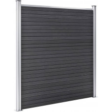 Tidyard Conjunto de Paneles para Vallas de Jardín Valla Residencial Proteccion Privacidad Puerta de Jardín Entrada Exterior Barrera WPC Marrón 180x105 cm 