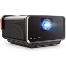 ViewSonic X10-4K Proyector SMART LED UHD portátil de corto alcance para juegos, entretenimiento familiar y doméstico con Wi-Fi Bluetooth y audio Harman Kardon - Carbón metálico