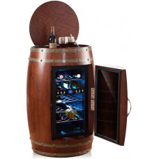 Vitrina Vintage Con Barril De Vino Barra De Hielo Integrada 