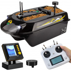  YLLLLY GPS Pesca de mar RC Bait Boat Sonarar Fishder Auto Navigation 3hull 8kg Cargando 600m Distancia Pesca Inteligente Control Remoto Barco, Barco de Cebo, Barco de Cebo de Pesca, Barco de 