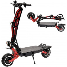  YX-ZD Scooter Eléctrico Todoterreno De 11 '', Bicicleta Eléctrica Plegable para Adultos, Batería De Gran Capacidad De 6000 W, 60 V, 33,6 Ah, Velocidad Máxima, 100 Km/H, Distancia Máxima De 100 Km 