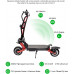  YX-ZD Scooter Eléctrico Todoterreno De 11 '', Bicicleta Eléctrica Plegable para Adultos, Batería De Gran Capacidad De 6000 W, 60 V, 33,6 Ah, Velocidad Máxima, 100 Km/H, Distancia Máxima De 100 Km 