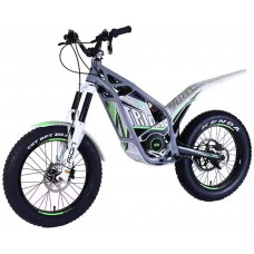 ZJZ Dirt Bike D1 Bicicleta de Cross eléctrica para Adultos de 20 y 24 Pulgadas, Motocicleta eléctrica con batería 30ah Motor 1200w DC, Freno de Disco hidráulico, Gris   
