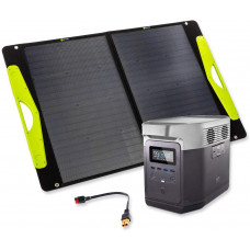  EcoFlow DELTA Powerstation Bundle - Estación de carga solar con batería solar (100 W) 
