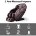  iRest  Sillón de masaje para todo el cuerpo - Sillón reclinable Zero Gravity - Manos robóticas 3D con pistas SL - Masaje para la Shiatsu - Función calor en la espalda - Masajeador de rodillo 