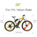LANKELEISI XF4000 26 Pulgadas Bicicleta de montaña eléctrica 4.0 Nieve Grasa de neumáticos Bicicleta 1000W/500W energía Fuerte 48V batería de Iones de Litio 7 Velocidad suspensión Tenedor 