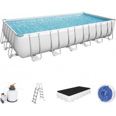Bestway 56475 Piscina, Gris, 732 x 366 x 132 cm   Bestway 56475 Piscina, Gris, 732 x 366 x 132 cm